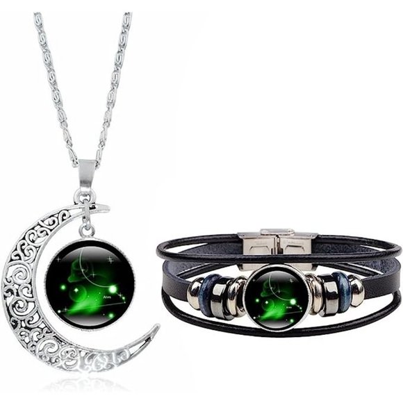 NEW Zodiac Necklace Bracelet Set for Men Gifts 12 Constellation Necklace… - Picture 10 of 15